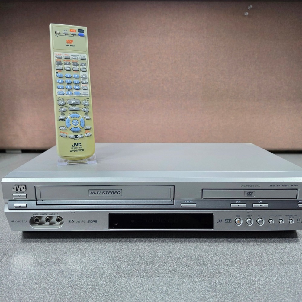 JVC HR-XVC27U DVD VCR Combo Player Excellent Hi-Fi Stereo Remote Included